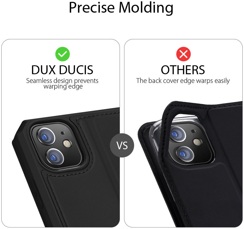Dux Ducis Skin X Series Apple iPhone 12 Mini Hoesje Zwart afbeelding 10