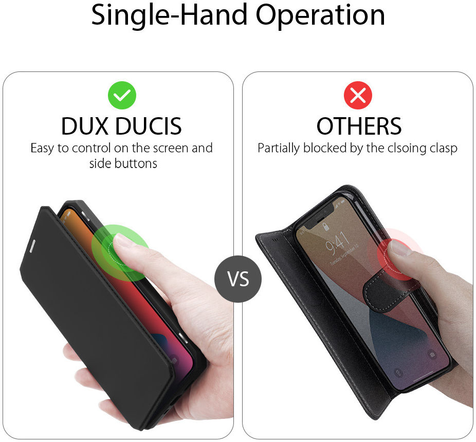 Dux Ducis Skin X Series Apple iPhone 12 Mini Hoesje Zwart afbeelding 9