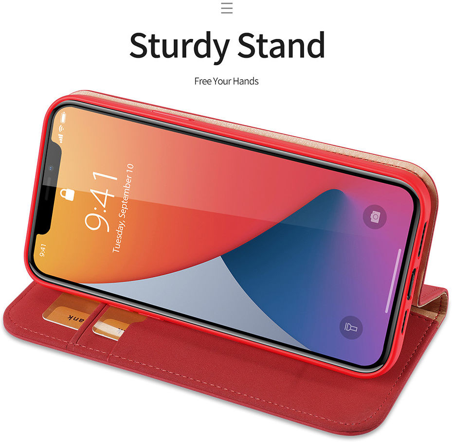 Dux Ducis Wish Series Apple iPhone 12 Pro Max Hoesje Book Case Rood afbeelding 7