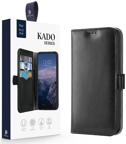 Dux Ducis Kado Series Apple iPhone 12 Mini Hoesje Book Case Zwart afbeelding 9