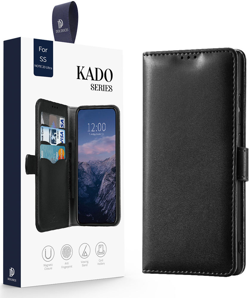 Dux Ducis Kado Series Samsung Galaxy Note 20 Ultra Wallet Hoesje Zwart afbeelding 3