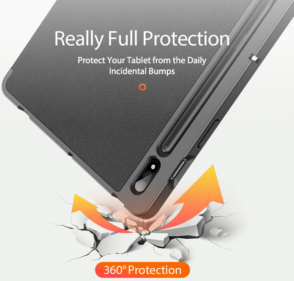 Dux Ducis Domo Series Samsung Galaxy Tab S7 Tri-fold Hoes Zwart afbeelding 9
