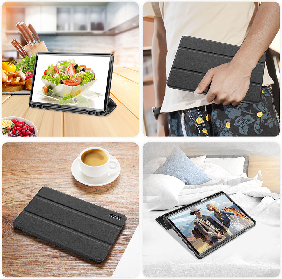 Dux Ducis Domo Series Samsung Galaxy Tab S7 Tri-fold Hoes Zwart afbeelding 8