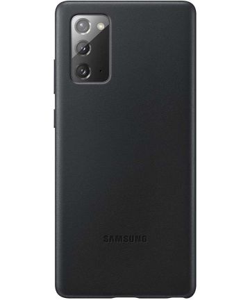 Origineel Samsung Galaxy Note 20 Hoesje Leather Back Cover Zwart Hoesjes