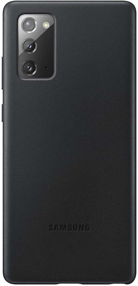 Origineel Samsung Galaxy Note 20 Hoesje Leather Back Cover Zwart afbeelding 1