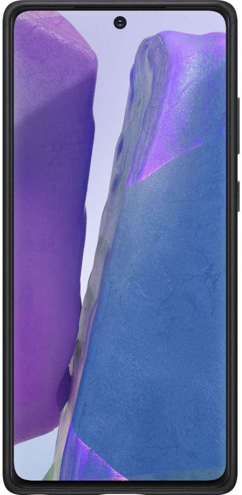 Origineel Samsung Galaxy Note 20 Hoesje Leather Back Cover Zwart afbeelding 2