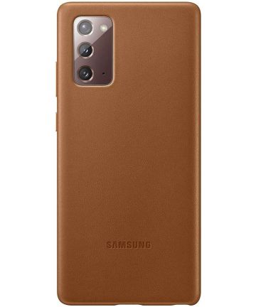 Origineel Samsung Galaxy Note 20 Hoesje Leather Back Cover Bruin Hoesjes