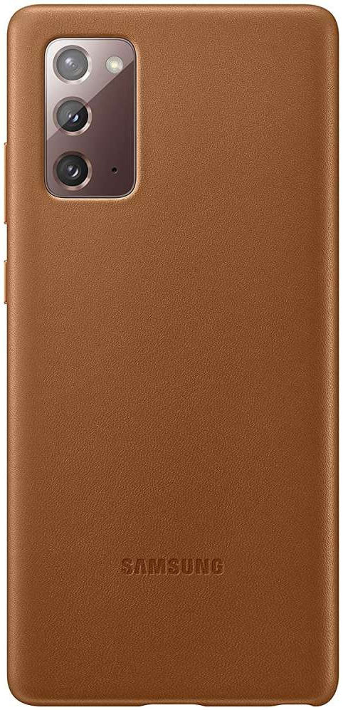 Origineel Samsung Galaxy Note 20 Hoesje Leather Back Cover Bruin afbeelding 1