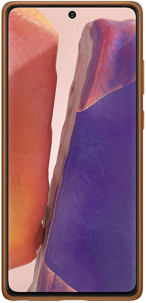 Origineel Samsung Galaxy Note 20 Hoesje Leather Back Cover Bruin afbeelding 2