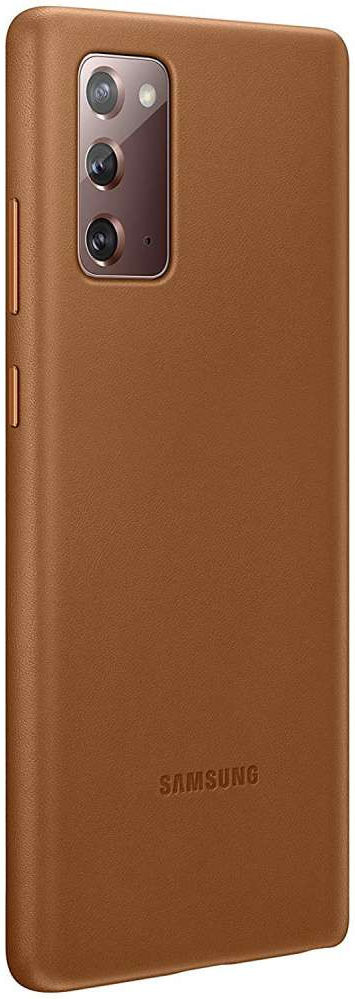 Origineel Samsung Galaxy Note 20 Hoesje Leather Back Cover Bruin afbeelding 3