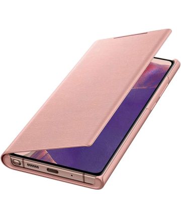 Origineel Samsung Galaxy Note 20 Hoesje LED View Cover Copper Bruin Hoesjes