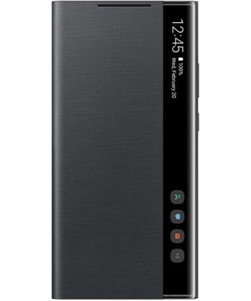 Origineel Samsung Galaxy Note 20 Ultra Hoesje Clear View Cover Zwart Hoesjes
