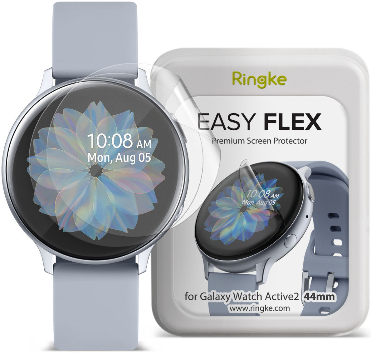 Ringke Easy Flex - Samsung Watch Active 2 44MM Screenprotector (3-Pack) afbeelding 1