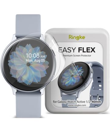 Ringke Easy Flex Samsung Watch Active 2 40MM Screenprotector (3-Pack) Screen Protectors