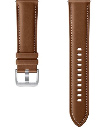 Origineel Samsung Universeel Smartwatch 20MM Bandje Premium Leer Bruin Bandjes