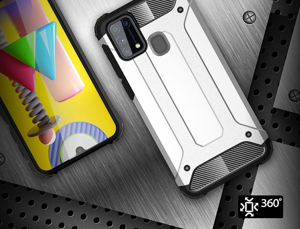 Samsung Galaxy M31 Hoesje Shock Proof Hybride Back Cover Zwart afbeelding 11