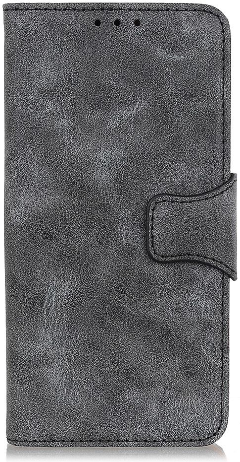 Samsung Galaxy A31 Hoesje Vintage Wallet Kunstleer Book Case Grijs afbeelding 2