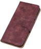 Samsung Galaxy A31 Hoesje Vintage Wallet Kunstleer Book Case Rood