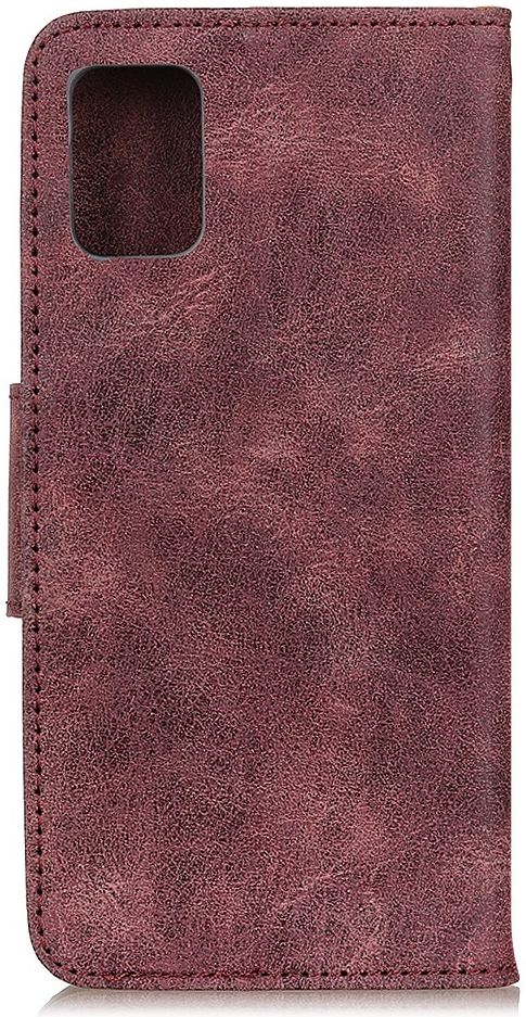 Samsung Galaxy A31 Hoesje Vintage Wallet Kunstleer Book Case Rood afbeelding 5