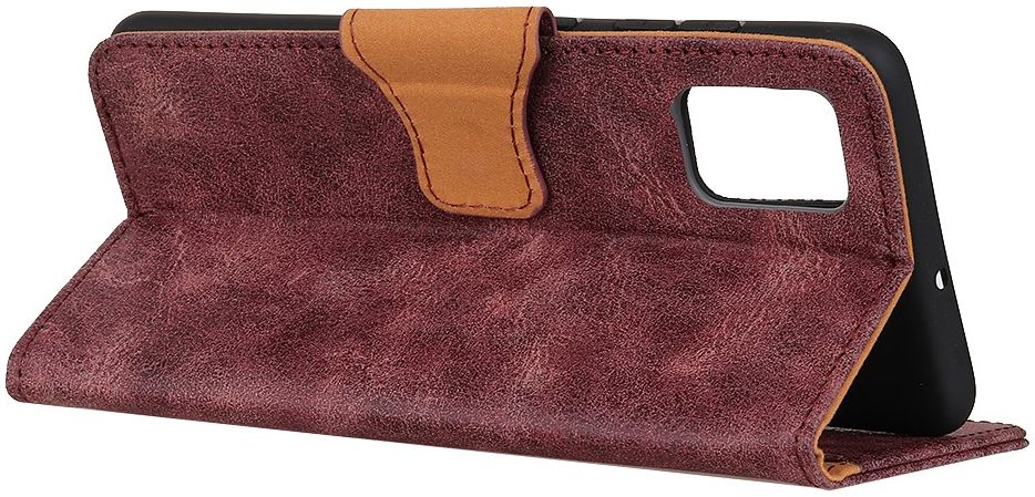 Samsung Galaxy A31 Hoesje Vintage Wallet Kunstleer Book Case Rood afbeelding 7