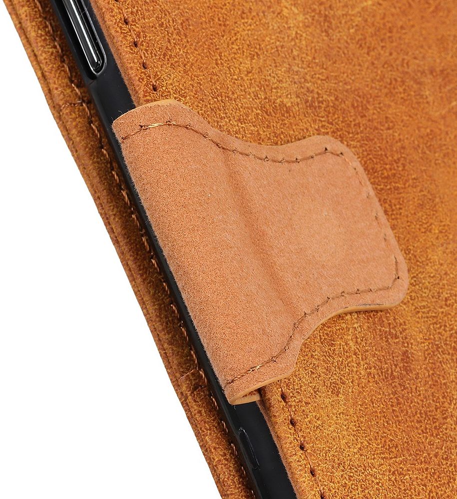 Samsung Galaxy A31 Hoesje Vintage Wallet Kunstleer Book Case Bruin afbeelding 11