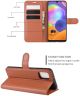 Samsung Galaxy A31 Hoesje Portemonnee Kunstleer Book Case Bruin
