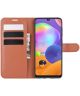Samsung Galaxy A31 Hoesje Portemonnee Kunstleer Book Case Bruin