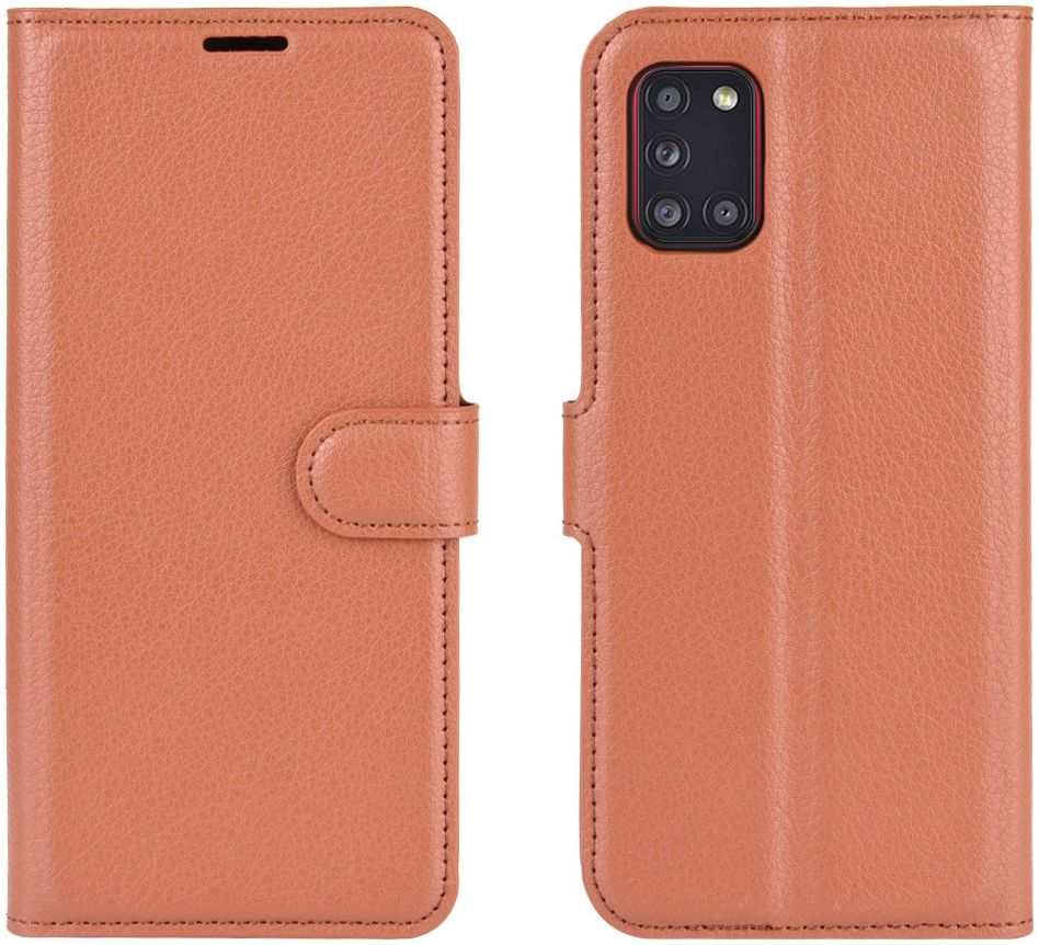 Samsung Galaxy A31 Hoesje Portemonnee Kunstleer Book Case Bruin afbeelding 3