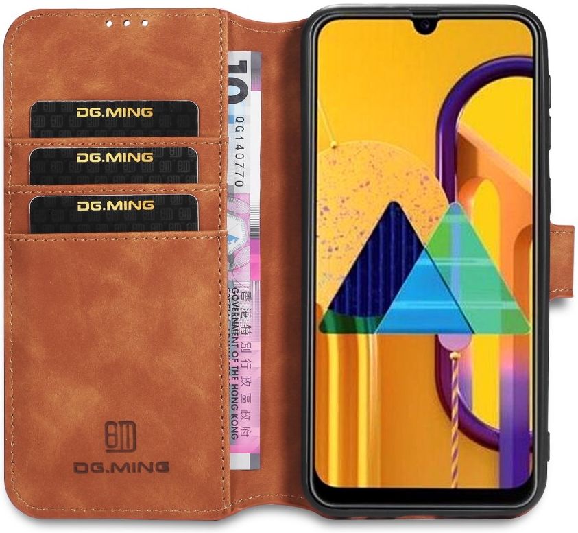 DG Ming Retro Portemonnee Samsung Galaxy M31 Hoesje Bruin afbeelding 4