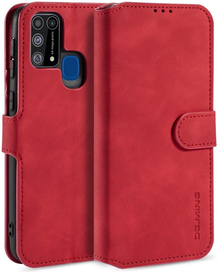 DG Ming Retro Portemonnee Samsung Galaxy M31 Hoesje Rood afbeelding 1