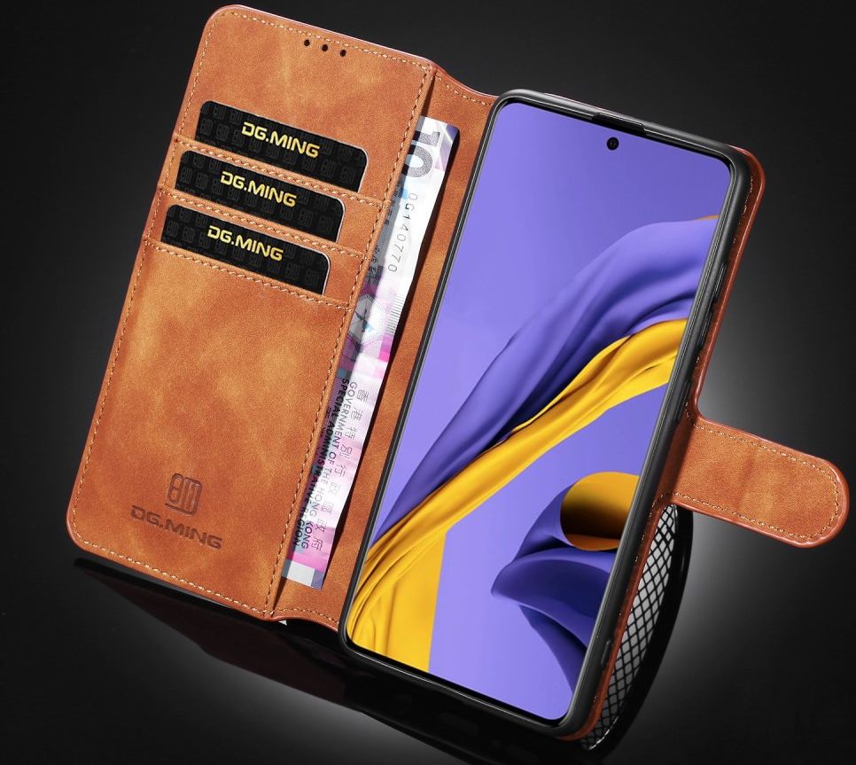 DG Ming Samsung Galaxy A31 Hoesje Retro Wallet Book Case Bruin afbeelding 7