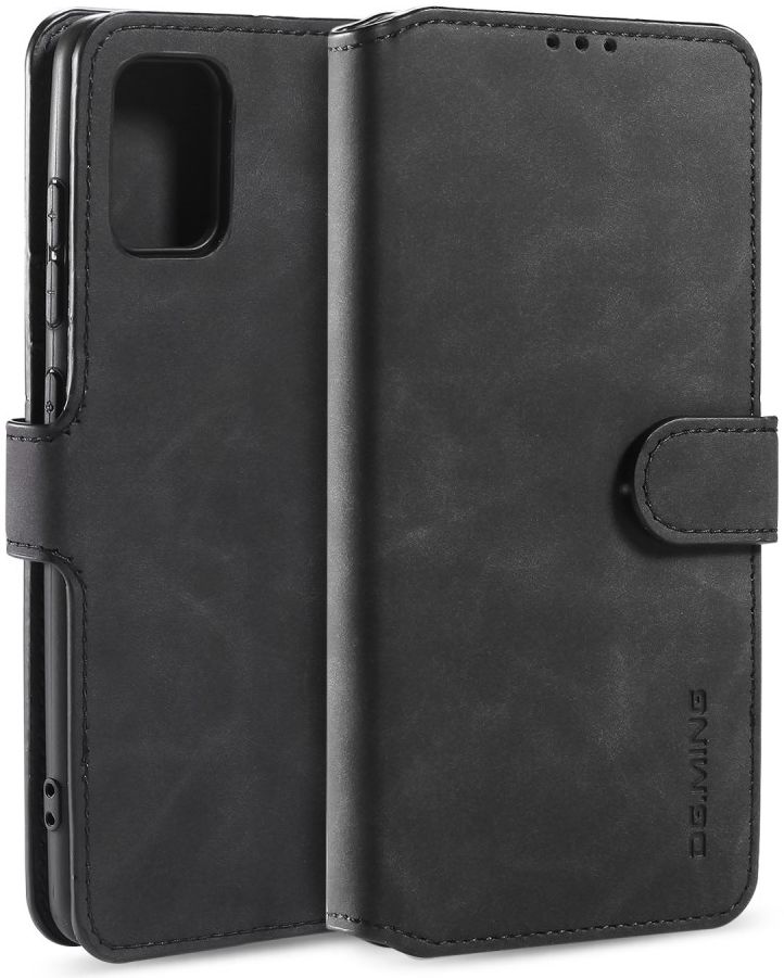 DG Ming Samsung Galaxy A31 Hoesje Retro Wallet Book Case Zwart afbeelding 2