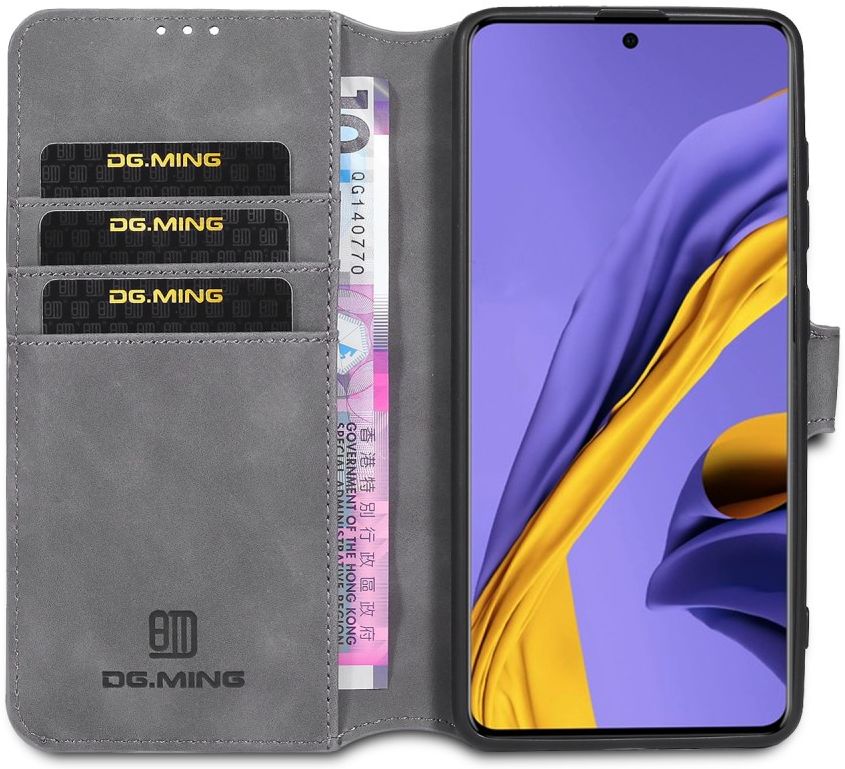 DG Ming Samsung Galaxy A31 Hoesje Retro Wallet Book Case Grijs afbeelding 1