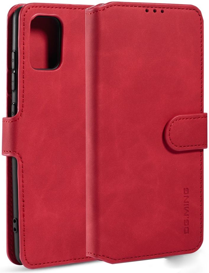 DG Ming Samsung Galaxy A31 Hoesje Retro Wallet Book Case Rood afbeelding 2