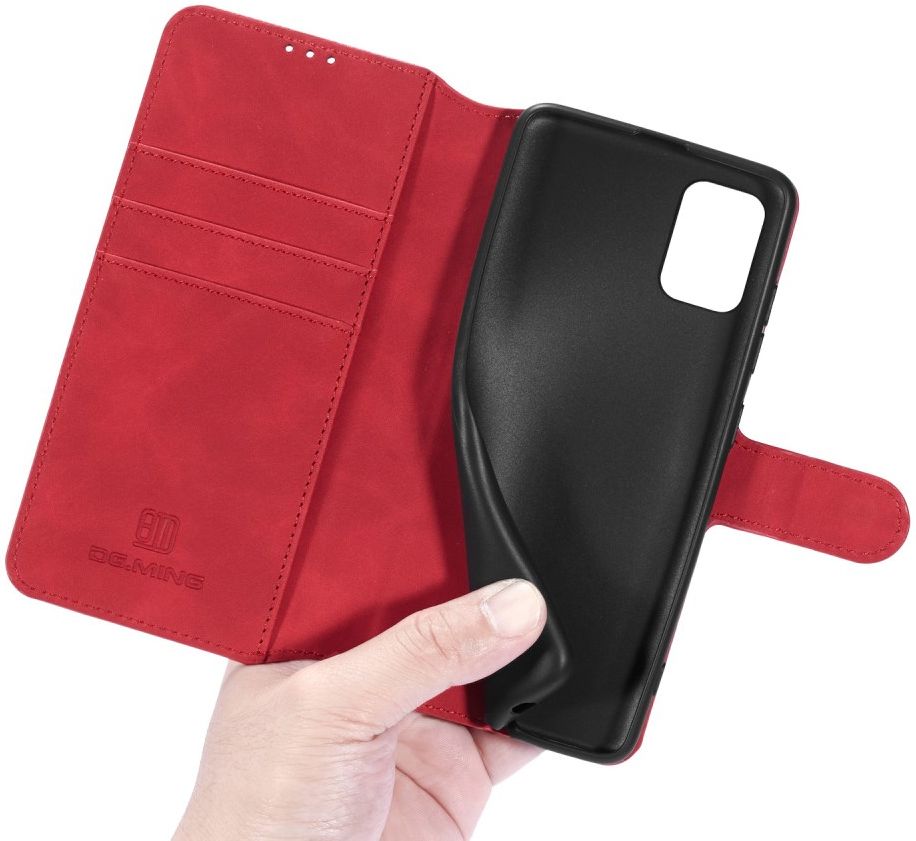 DG Ming Samsung Galaxy A31 Hoesje Retro Wallet Book Case Rood afbeelding 3
