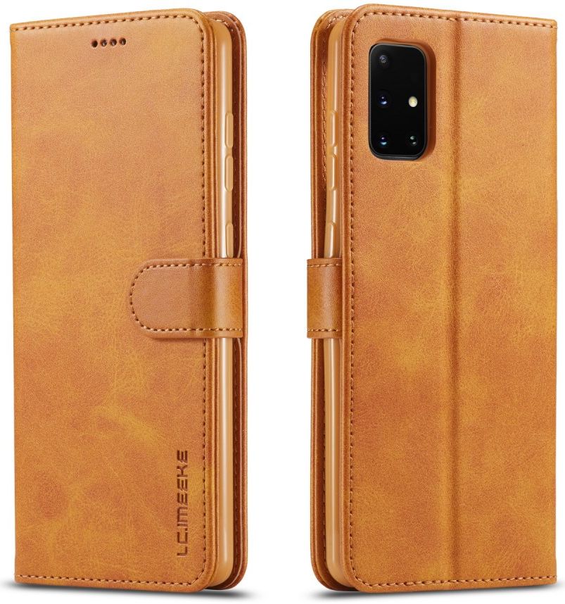 LC.IMEEKE Samsung Galaxy A31 Hoesje Wallet Book Case Lichtbruin afbeelding 3