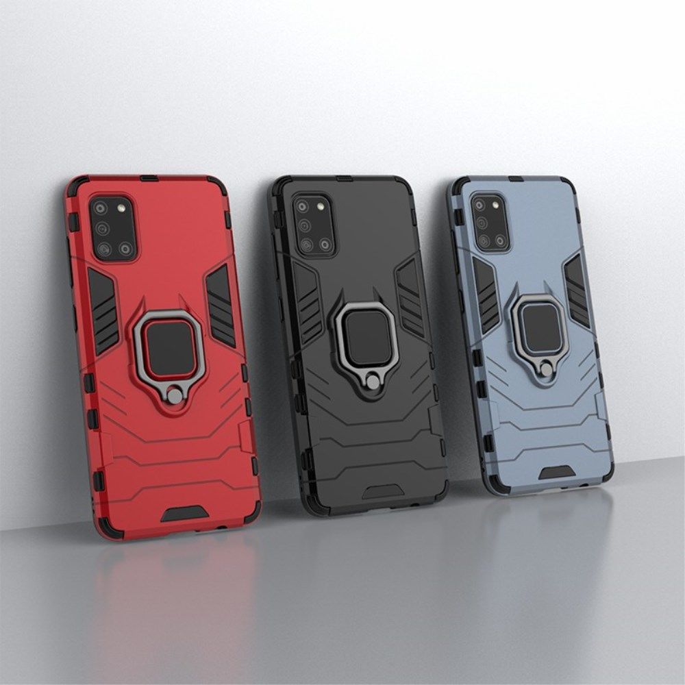 Samsung Galaxy A31 Hoesje Hybride met Kickstand Back Cover Zwart afbeelding 10