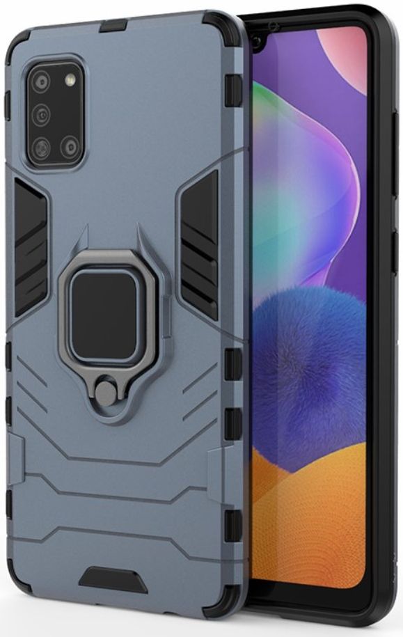 Samsung Galaxy A31 Hoesje Hybride met Kickstand Back Cover Blauw afbeelding 1