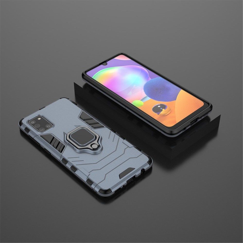 Samsung Galaxy A31 Hoesje Hybride met Kickstand Back Cover Blauw afbeelding 5