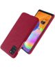 Samsung Galaxy A31 Hoesje met Stof Textuur Hard Back Cover Rood