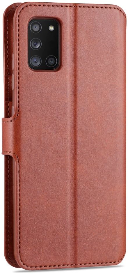 AZNS Samsung Galaxy A31 Hoesje Wallet Book Case met Stand Coffee afbeelding 3