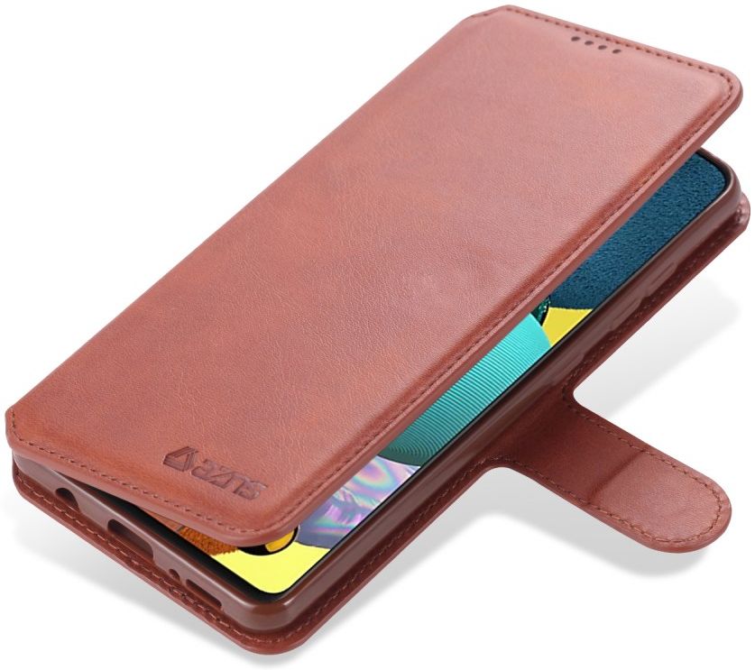 AZNS Samsung Galaxy A31 Hoesje Wallet Book Case met Stand Coffee afbeelding 1