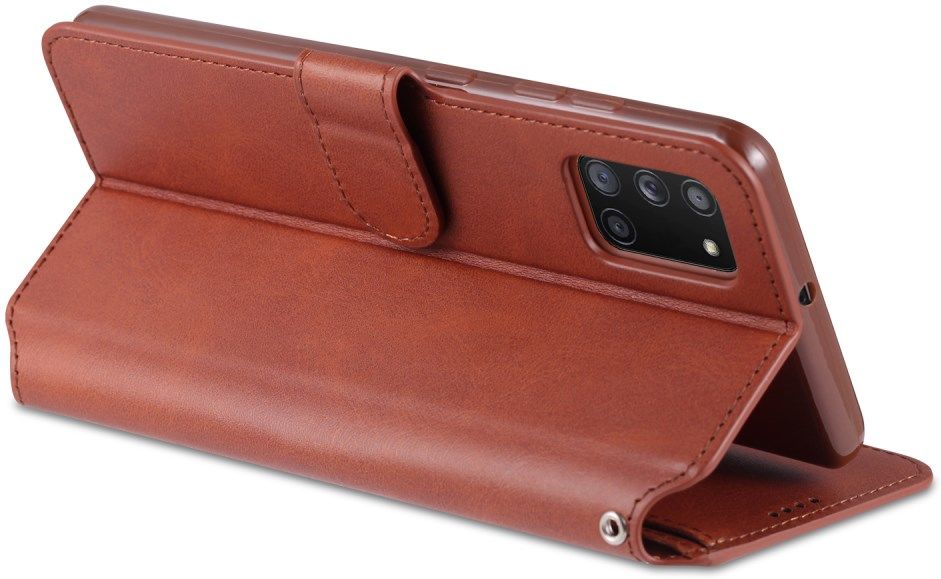 AZNS Samsung Galaxy A31 Hoesje Wallet Book Case met Stand Coffee afbeelding 5