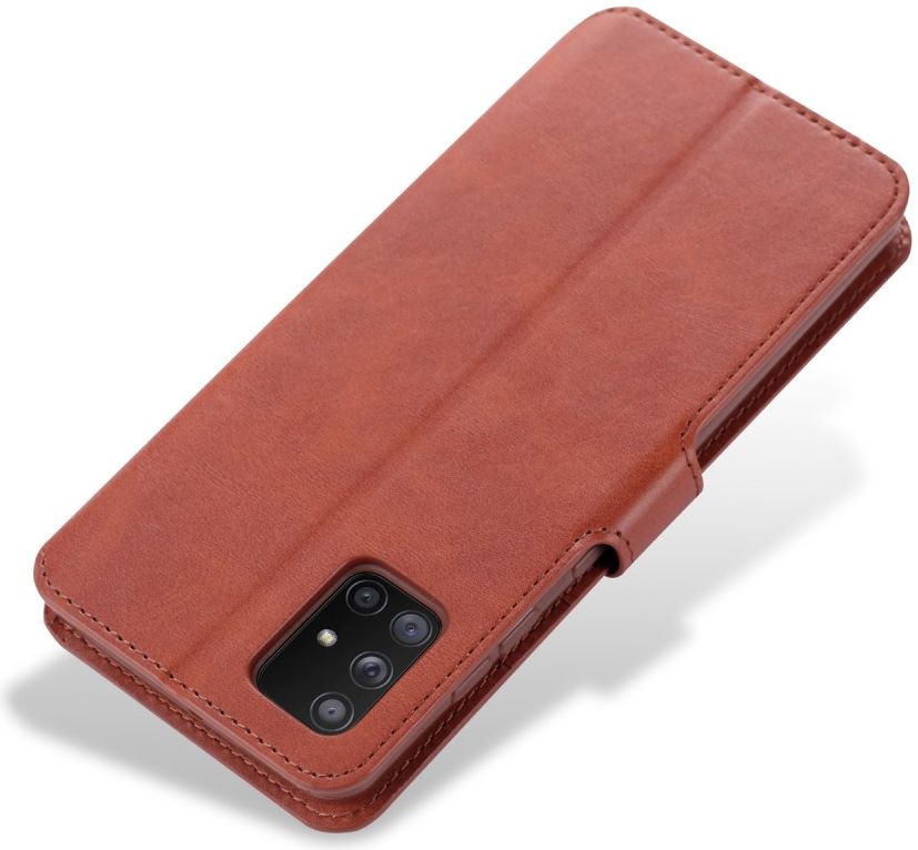 AZNS Samsung Galaxy A31 Hoesje Wallet Book Case met Stand Coffee afbeelding 7