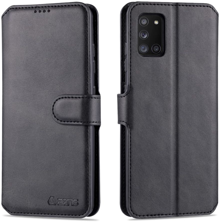 AZNS Samsung Galaxy A31 Hoesje Wallet Book Case met Stand Zwart afbeelding 4