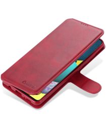 AZNS Samsung Galaxy A31 Hoesje Wallet Book Case met Stand Rood