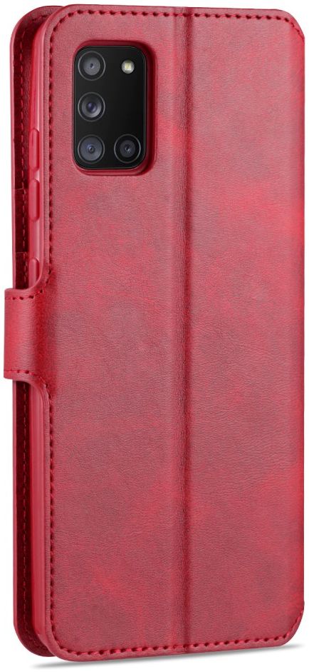 AZNS Samsung Galaxy A31 Hoesje Wallet Book Case met Stand Rood afbeelding 3