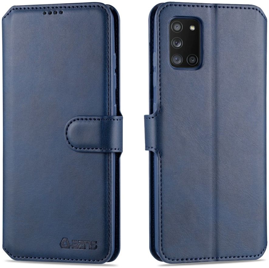AZNS Samsung Galaxy A31 Hoesje Wallet Book Case met Stand Blauw afbeelding 4
