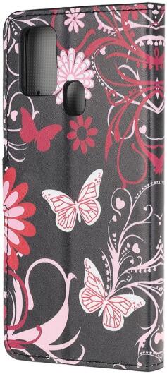 Samsung Galaxy M31 Portemonnee Hoesje Print Roze Vlinders afbeelding 2
