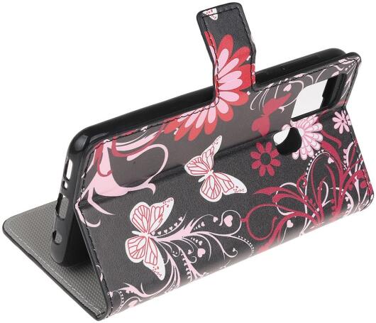 Samsung Galaxy M31 Portemonnee Hoesje Print Roze Vlinders afbeelding 4